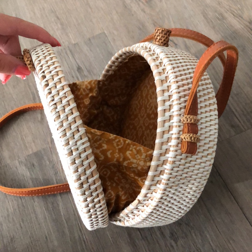 ANTHROPOLOGIE WICKER CROSS BODY PURSE BAG SUMMER - Picture 4 of 9